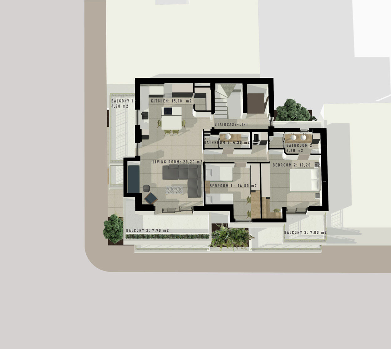 2nd Floor / 2 Bedroom Apartment